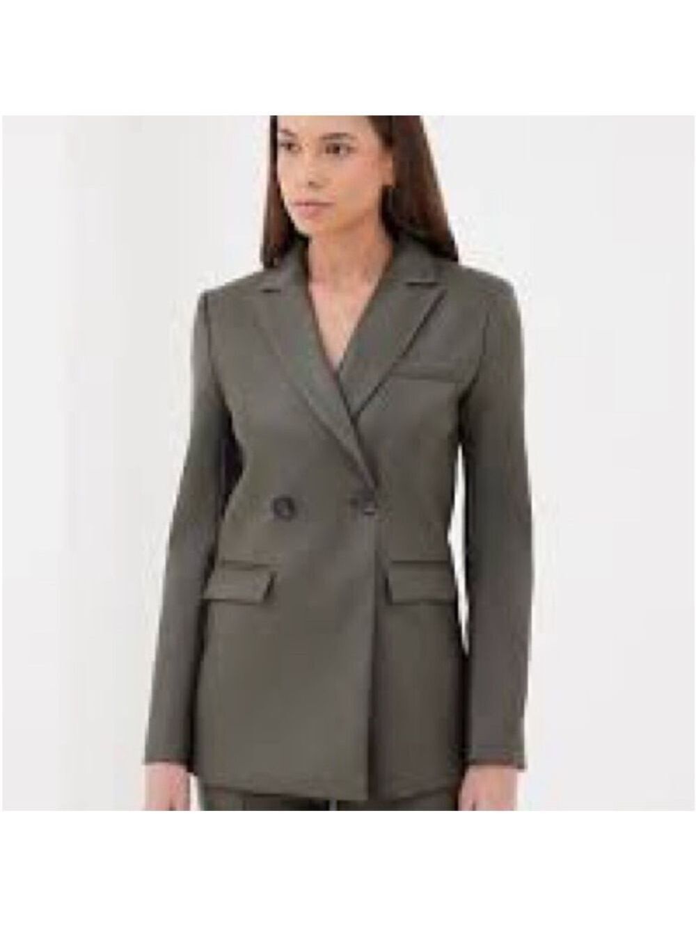 Sophisticated Olive Women's Vegan Leather Jacket